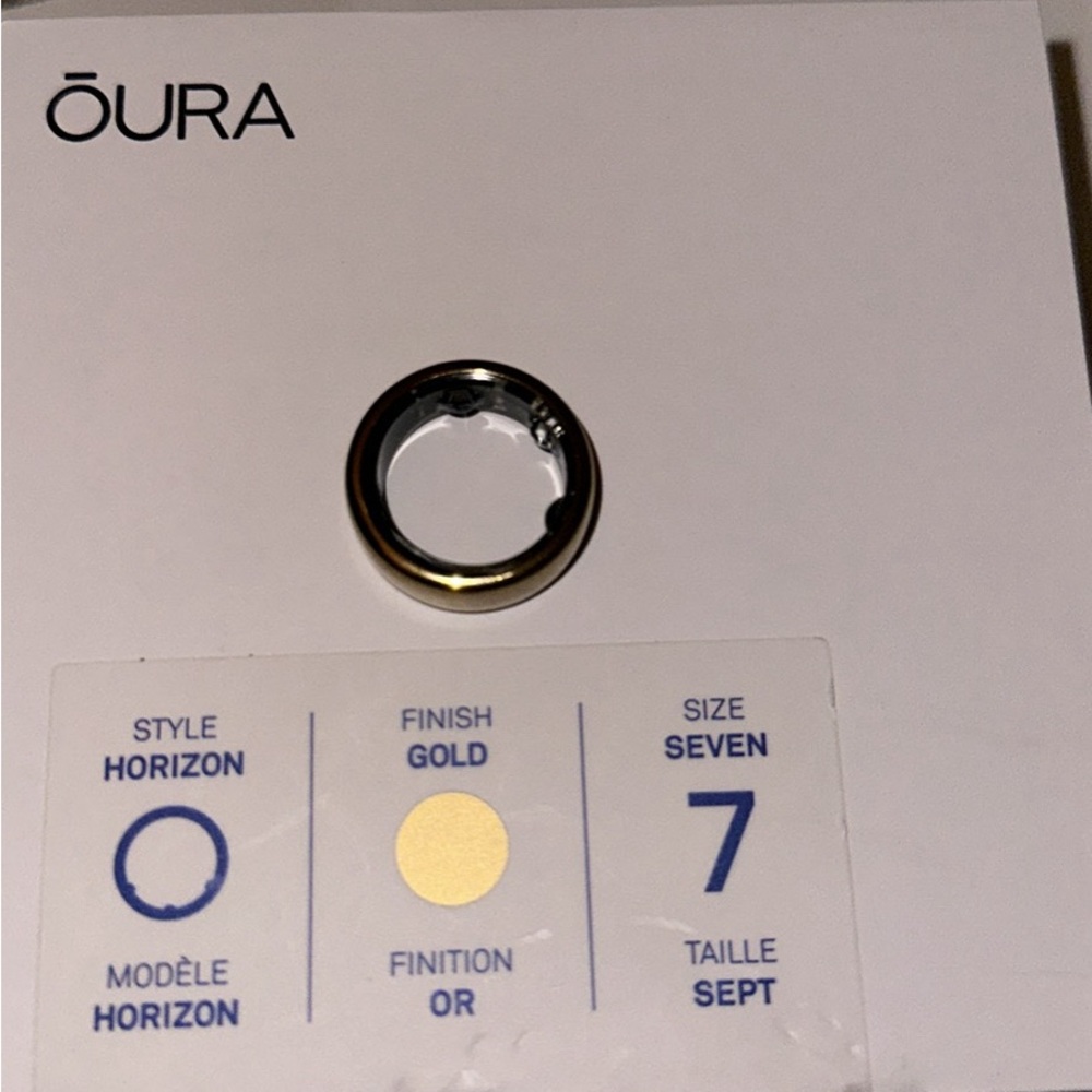 Oura Ring size 7 horizon gold